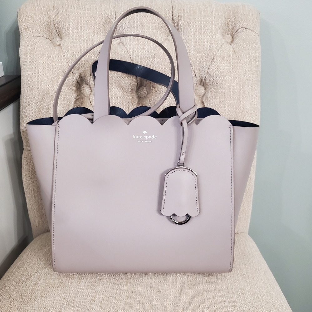 Kate Spade Silver Gray Crossbody Bag with Minimalist Design